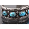 Image 4 : Navajo Turquoise Sterling Silver Bracelet