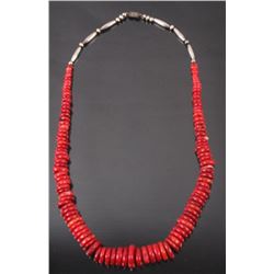 Navajo Coral Discoidal Necklace
