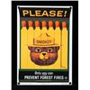 Image 1 : Smokey Bear U.S. Forest Service Porcelain Sign