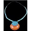 Image 2 : Zuni Turquoise Discoidal Shell Necklace