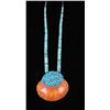 Image 3 : Zuni Turquoise Discoidal Shell Necklace