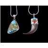 Image 1 : Navajo Bear Claw Pendent and Turquoise Pendent