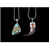 Image 2 : Navajo Bear Claw Pendent and Turquoise Pendent