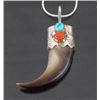 Image 6 : Navajo Bear Claw Pendent and Turquoise Pendent