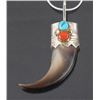 Image 7 : Navajo Bear Claw Pendent and Turquoise Pendent