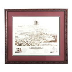 Bozeman Montana Bird's Eye View Framed Print