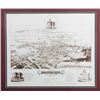 Image 2 : Bozeman Montana Bird's Eye View Framed Print