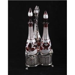 Antique Victorian Liquor Decanter Set