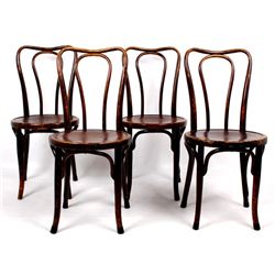 Four Jacob & Josef Kohn Bentwood Parlor Chairs