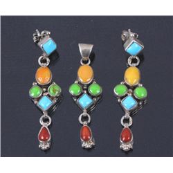 Navajo Earring and Pendant Set