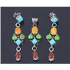 Image 1 : Navajo Earring and Pendant Set