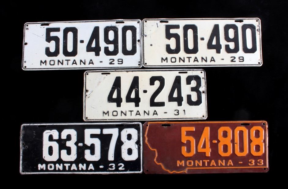 Montana License Plate Collection