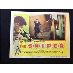 1952 "THE SNIPER" LOBBY SCENE CARD, SIGNED BY MARIE WINDSOR