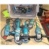 Image 1 : 6 MAKITA GRINDERS WITH TOTE OF DISCS