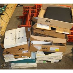 LARGE LOT OF WHEEL CHAIR CUSHIONS