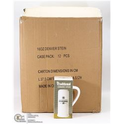 CASE OF 12-16OZ BEER STEINS