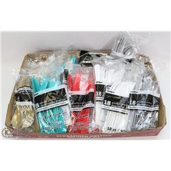 LARGE FLAT WITH PACKAGES OF ASSORTED COLOR CUTLERY