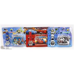 LOT OF 3 NEW KIDS WATCH AND WALLET SETS
