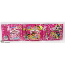 LOT OF 3 NEW KIDS WATCH AND WALLET SETS