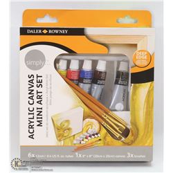 NEW DALER ROWNEY ACRYLIC CANVAS MINI ART SET
