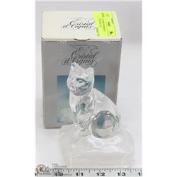 CRISTAL D' ARQUES MADE IN FRANCE CRYSTAL CAT
