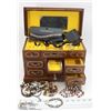 Image 1 : WOOD MUSICAL JEWELRY BOX FULL OF FASHION