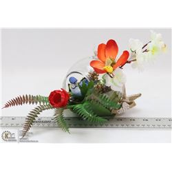 BIRD THEMED HANGING FLOWER ARRANGEMENT