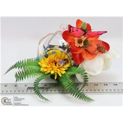 BIRD THEMED HANGING FLOWER ARRANGEMENT