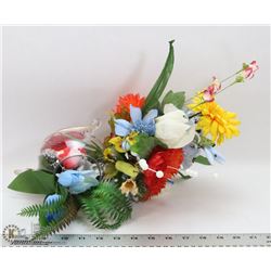 BIRD THEMED HANGING FLOWER ARRANGEMENT