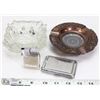 Image 1 : 2 ASHTRAYS, A LIGHTER, AND CIGARETTE CASE COMPACT.