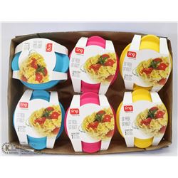 FLAT OF JUNIOR CHEF LIDDED GLASS FOOD CONTAINERS