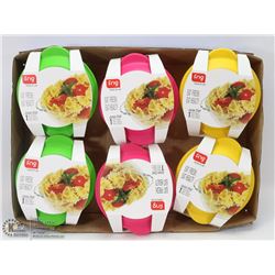 FLAT OF JUNIOR CHEF LIDDED GLASS FOOD CONTAINERS