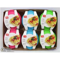 FLAT OF JUNIOR CHEF LIDDED GLASS FOOD CONTAINERS