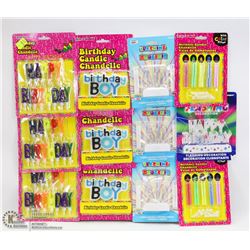 BUNDLE OF ASSORTED BIRTHDAY CANDLES