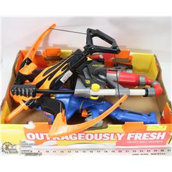 SET OF 3 NERF GUNS WITH AMMO