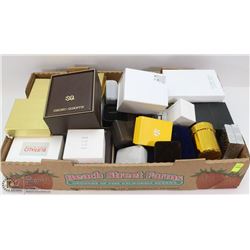 FLAT OF JEWELRY/WATCH/RING BOXES