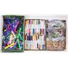 Image 1 : FLAT OF CRAYONS AND 2 FLATS OF MARKERS