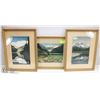 Image 1 : 3 VINTAGE STUDIO PRINTS INCL 2 LAKE LOUISE AND