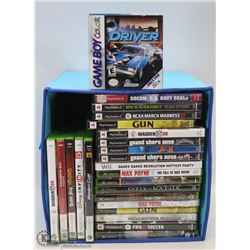 TOTE OF GAMES INCL XBOX 360, XBOX, PS2 & MORE