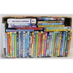 BOX OF 42 CHILDRENS DVDS