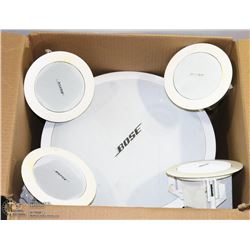 SET OF WHITE BOSE SPEAKERS INCL 4 FREESPACE