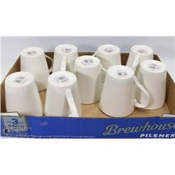 FLAT OF 9 COFFEE MUGS