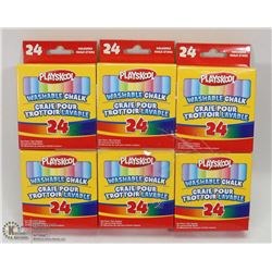 6 BOXES OF PLAYSKOOL WASHABLE CHALK