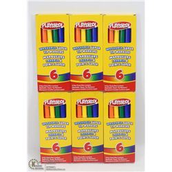 6 BOXES OF WASHABLE SUPER TIP MARKERS
