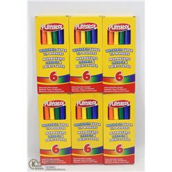 6 BOXES OF WASHABLE SUPER TIP MARKERS