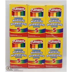 6 BOXES OF PLAYSKOOL WASHABLE MARKERS