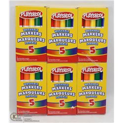 6 BOXES OF PLAYSKOOL WASHABLE MARKERS