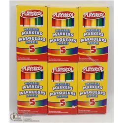 6 BOXES OF PLAYSKOOL WASHABLE MARKERS