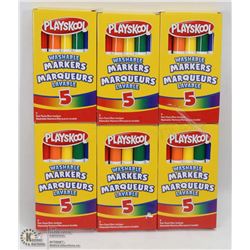 6 BOXES OF PLAYSKOOL WASHABLE MARKERS