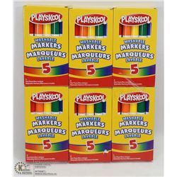 6 BOXES OF PLAYSKOOL WASHABLE MARKERS